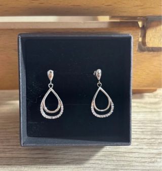 Pendientes Plateados con Circonitas