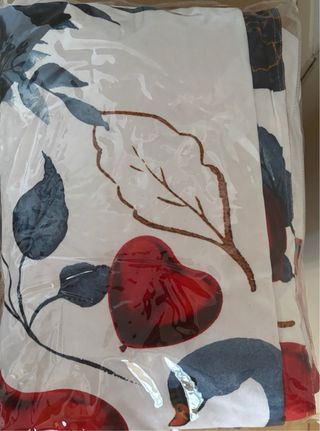 Funda nórdica con corazones y cisnes