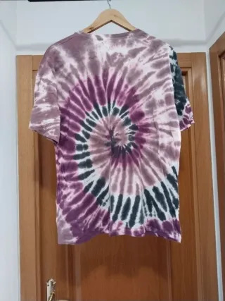 Camiseta Tie-Dye Pull&Bear Lila Talla L Oversize