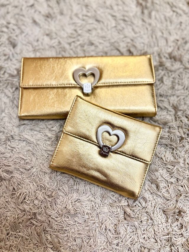 Carteras Billeteras Doradas Corazón .