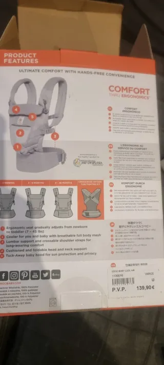 Mochila Ergobaby Adapt Cool Air Mesh