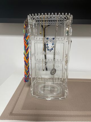 Organizador giratorio joyas pendientes collares