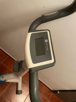 Bicicleta Estática Domyos Azul y Blanca