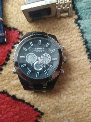 Reloj Lotus Plata y Marrón