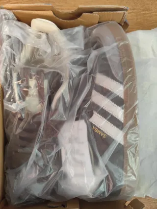 Botines Adidas Samba Marrones y Blancos