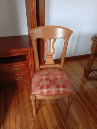 Mesa comedor y 6 sillas madera