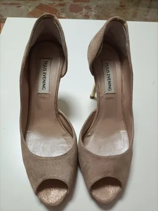 Zapatos de fiesta Talla 39 Nude/dorado