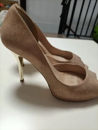 Zapatos de fiesta Talla 39 Nude/dorado