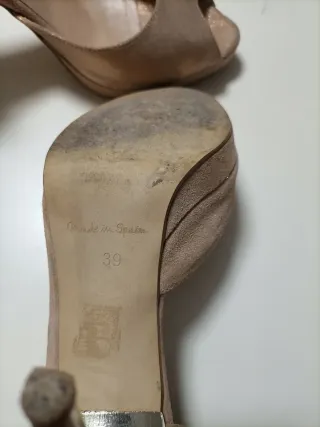 Zapatos de fiesta Talla 39 Nude/dorado