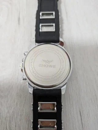Reloj de Pulsera para Hombre Negro y Plateado