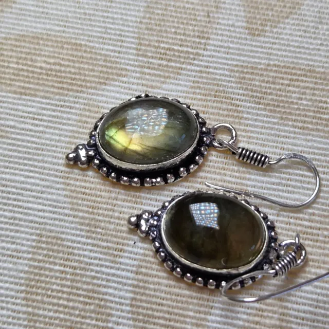 Pendientes Plata 925 con Labradorita