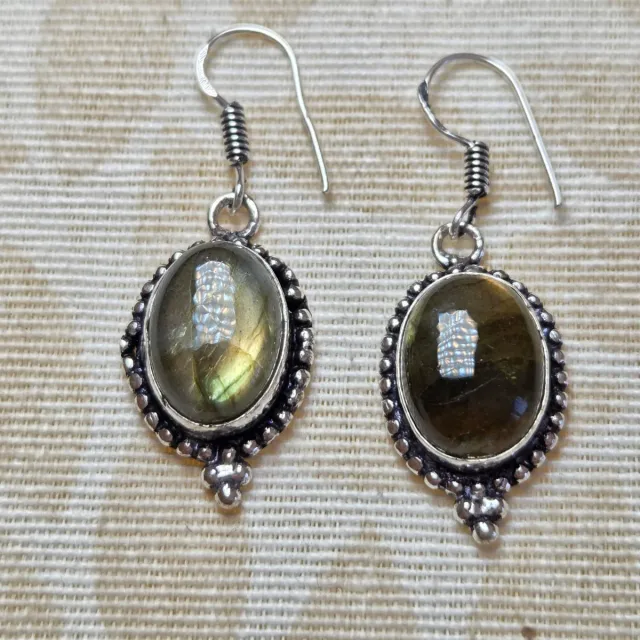 Pendientes Plata 925 con Labradorita