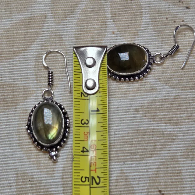 Pendientes Plata 925 con Labradorita