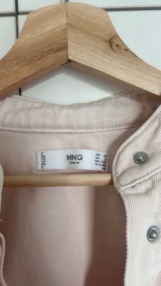 Cazadora tejana rosa claro bomber