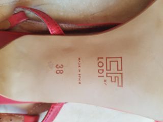 Sandalias Tacón Rojo Talla 38