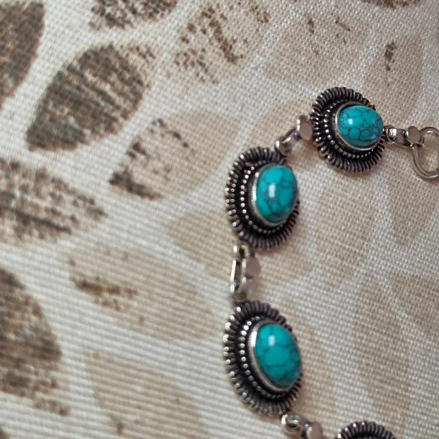 Pulsera Plata 925 turquesa