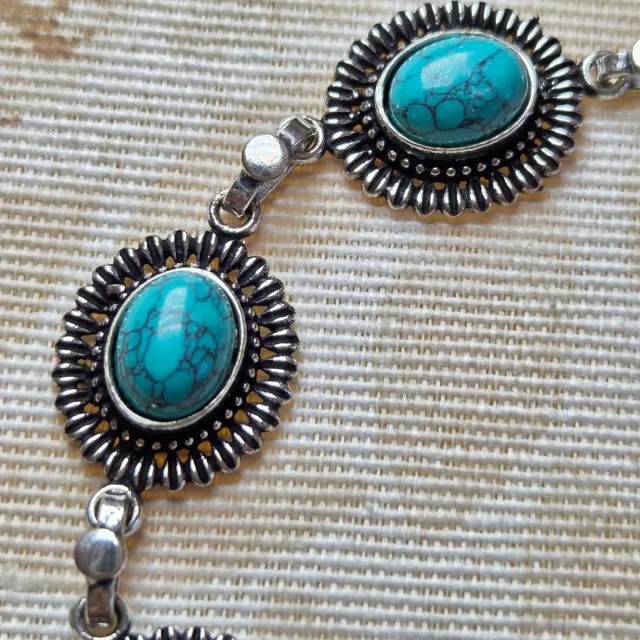 Pulsera Plata 925 turquesa