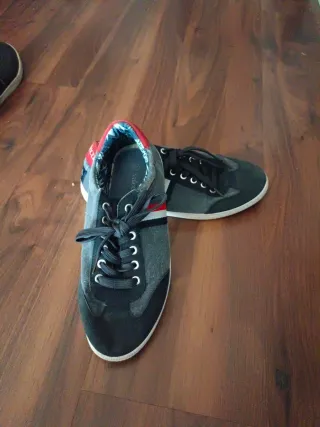 Zapatillas Valecuatro Hombre Gris/Rojo