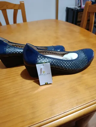 Zapatos Pitillos Azul Mujer