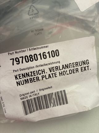 Porta matrícula KTM 79708016100