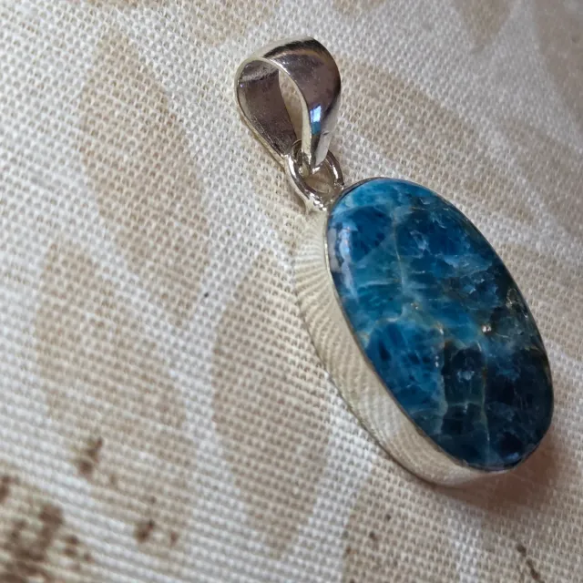 Colgante Plata 925 con Apatito Azul