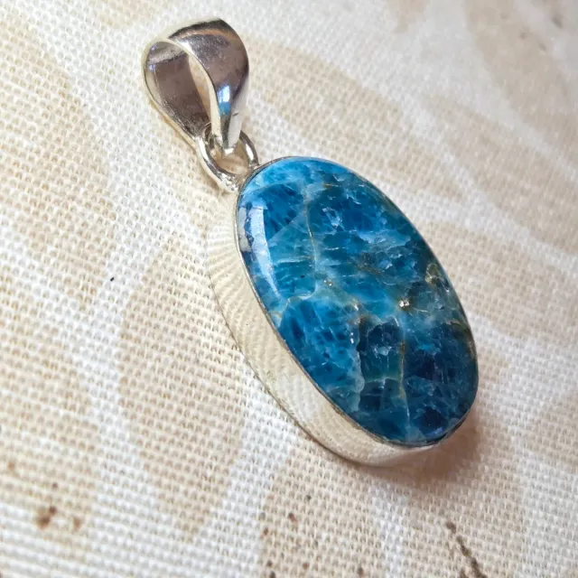 Colgante Plata 925 con Apatito Azul