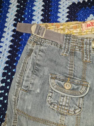 Pantalón Capri Cargo Vaquero Vintage River Island