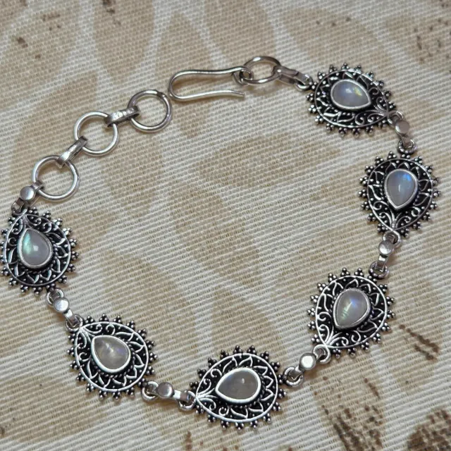 Pulsera Plata 925 con Piedra Luna
