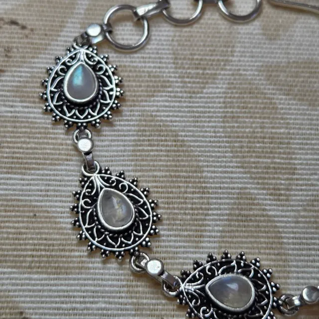 Pulsera Plata 925 con Piedra Luna