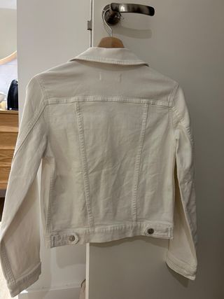 Chaqueta vaquera blanca Mango Talla S