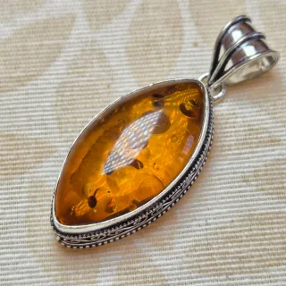 Colgante Plata 925 con Ámbar