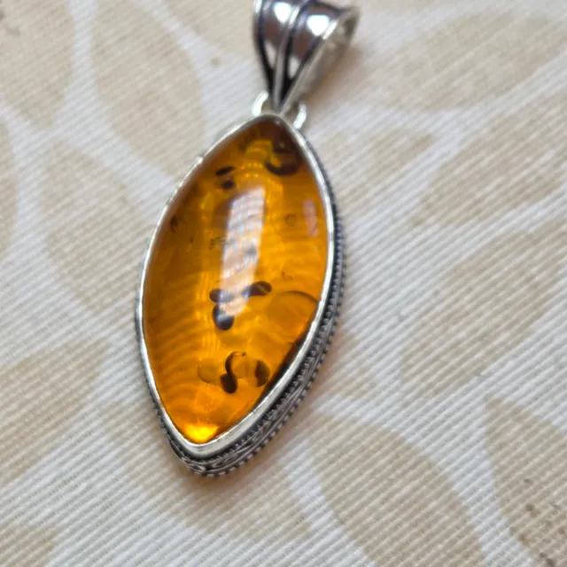 Colgante Plata 925 con Ámbar