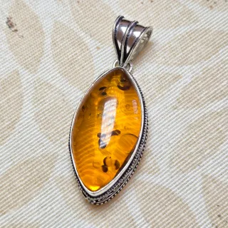 Colgante Plata 925 con Ámbar