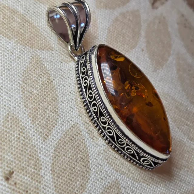 Colgante Plata 925 con Ámbar