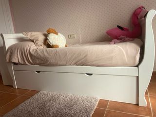 Cama nido blanca con cama supletoria