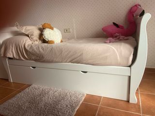 Cama nido blanca con cama supletoria
