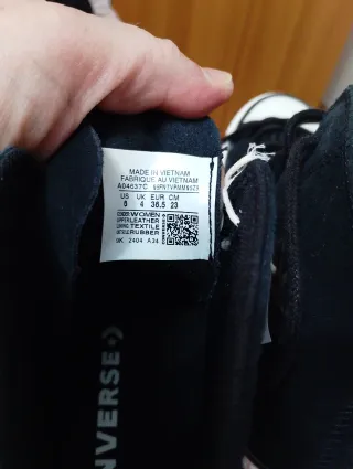 Converse Pelle Nere Tg 36.5