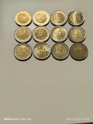 Lotto 12 Monete 2 Euro Italia