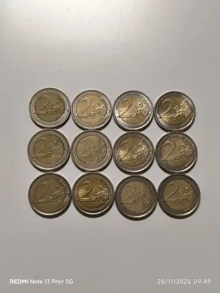 Lotto 12 Monete 2 Euro Italia