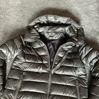 Abrigo plumífero plateado mujer T38