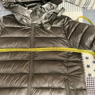 Abrigo plumífero plateado mujer T38