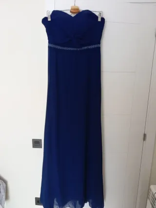 Vestido de fiesta azul largo