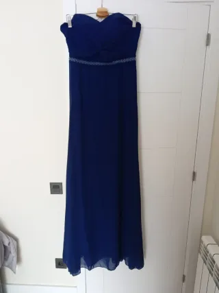 Vestido de fiesta azul largo