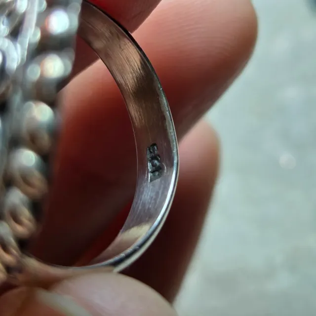 Anillo XL Plata 925 con Rubí