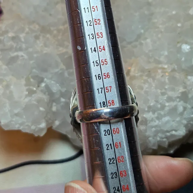 Anillo XL Plata 925 con Rubí