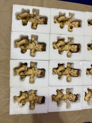 16 Pezzi Gesù Bambino Gesso Ceramico 10cm Natività