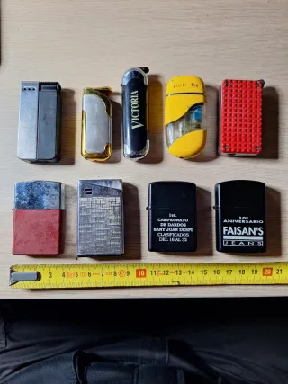 Lote 9 mecheros recargables varios modelos