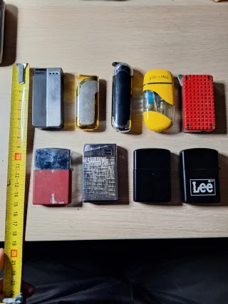 Lote 9 mecheros recargables varios modelos
