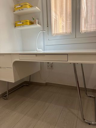 Mesa estudio blanca lacada