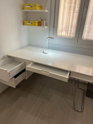 Mesa estudio blanca lacada